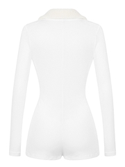 SISTERS Jump đùi phối cổ lông cừu Francesca - Trắng