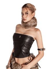 SISTERS Choker lông Sisters