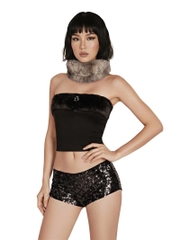 SISTERS Choker lông Sisters