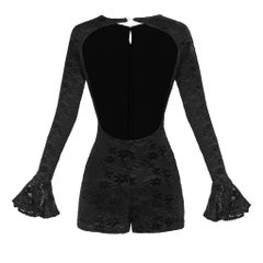 Sisters Jump đùi ren dài tay ống loe Laurent