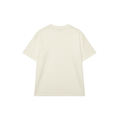 Áo thun trơn HAMCHOI Vải Cotton Thoáng Khí Thấm Hút Mồ Hôi Form Rộng Basic Cổ Tròn Màu Kem