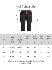 SISTERS Quần lửng kèm belt Camille - Trắng