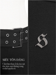 SISTERS Quần lửng kèm belt Camille - Đen