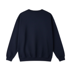Áo Sweater trơn HAMCHOI Vải nỉ  dày dặn cao cấp giữ ấm form rộng cơ bản Màu Xanh Than áo thu đông basic unisex