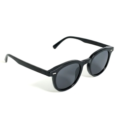 Kính Mát Thời Trang CONLEY Chống Chói UV400 Gọng Tròn Oval Acetate Đen | CO-0129-D