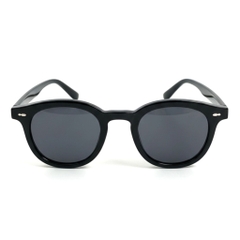 Kính Mát Thời Trang CONLEY Chống Chói UV400 Gọng Tròn Oval Acetate Đen | CO-0129-D