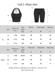 SISTERS Set áo yếm quần lửng lưng lật ánh kim Maisie