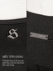 SISTERS Set áo yếm quần lửng lưng lật ánh kim Maisie