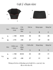 SISTERS Set áo váy phối ren Eloise