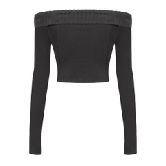 SISTERS Set áo váy phối gân len Rachel