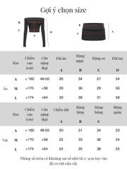 SISTERS Set áo váy phối gân len Rachel