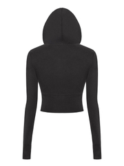 SISTERS Set áo khoác quần dài lưng lật ép đá Caspian - Đen