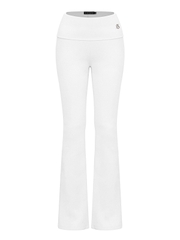 SISTERS Set áo khoác quần dài lưng lật ép đá Caspian - Trắng