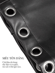 SISTERS Ống boots dài đính kim loại A4