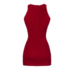 Sisters Váy đầm body thun đan len cổ yếm Selena