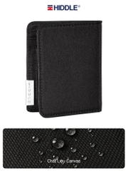 Ví nam dáng đứng vải canvas phối da HIDDLE H-V2