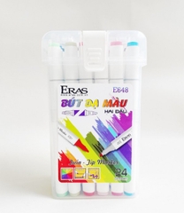 Bút dạ 2 đầu E648 với 24 màu đa dạng
