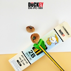 Bút chì gỗ sĩ tử Duckey 2B có tẩy, DK-PC-180