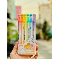 Bút nhớ dòng vị hoa quả 6 màu 2 đầu NO.3061 Baoke