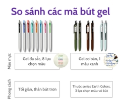 Bút Gel Earth Colors Series 0.5mm Nhanh Khô Viết Trơn Đều Nét Campus BP-G05EC-G