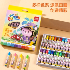 Bút sáp màu dầu 24 màu Deli 6963 (Sáp dầu)