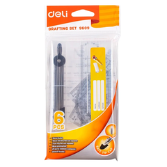 Bộ 6 món thước kẻ, comba - Deli E9609