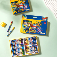 Bút sáp màu 18 màu Super Wings Deli EC21010