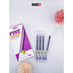 Bút Nước Mở Nắp Thân Trong DK-GP-118 Màu Đỏ, Ngòi 0.5mm Duckey