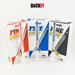 Bút Nước Mở Nắp Thân Trong DK-GP-118 Màu Đen, Ngòi 0.5mm Duckey