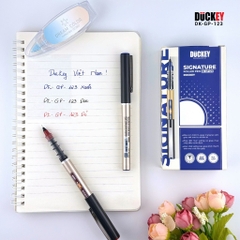 Bút nước Signature Duckey, DK-GP-123, mực Đỏ 0.5mm