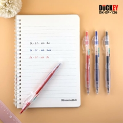 Bút gel béo bấm ST Duckey, DK-GP-126 mầu đen 0.5mm