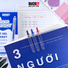 Bút gel bấm Duckey, DK-GP-129 đen 0.5mm
