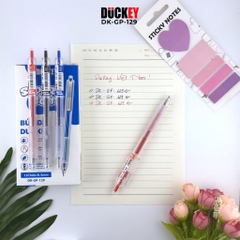 Bút gel bấm Duckey, DK-GP-129 đen 0.5mm