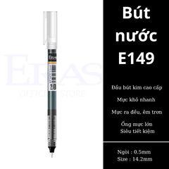 Bút gel 0.5mm mực Đen Eras E149
