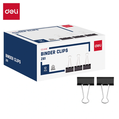 Kẹp Giấy Deli EZ61 51mm Hộp Màu Đen