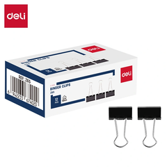 Kẹp Giấy Deli EZ65 19mm Hộp Màu Đen