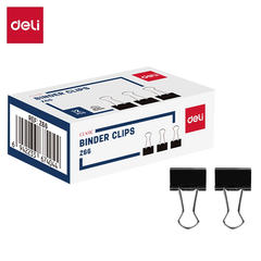 Kẹp Giấy Deli EZ66 15mm Hộp Màu Đen