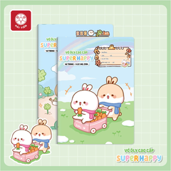 Vở ô ly Hải tiến Supper Happy 48 trang, định lượng 100gsm