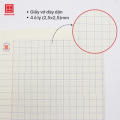 Vở 4 ô ly 80 trang School Ếch Cốm Hồng Hà - 0600