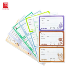 Nhãn vở học sinh cấp II Hồng Hà 3595