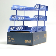 Khay tài liệu 3 tầng TCT 230 mầu Xanh