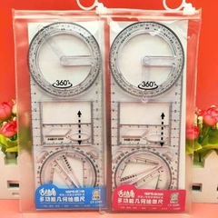 Bộ thước đa chức năng đo độ, thước đo nhiều hinh xoay ê ke DC-7696