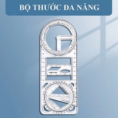 Bộ thước đa chức năng đo độ, thước đo nhiều hinh xoay ê ke DC-7696