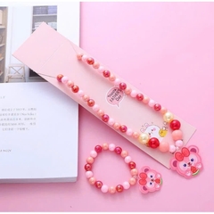 Set trang sức cho Bé gái 3 chi tiết Vòng cổ, vòng tay, nhẫn Gatoro 2146-2