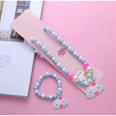 Set trang sức cho Bé gái 3 chi tiết Vòng cổ, vòng tay, nhẫn Gatoro 2146-2