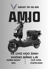 XE MÁY ĐIỆN CHO HỌC SINH VINFAST AMIO ĐEN