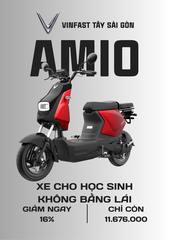 XE MÁY ĐIỆN CHO HỌC SINH VINFAST AMIO ĐỎ