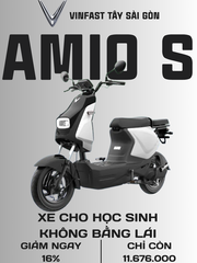 XE MÁY ĐIỆN CHO HỌC SINH VINFAST AMIO S TRẮNG