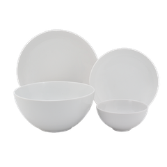 Bộ đồ ăn sứ Minh Long 09 sản phẩm - Timeless - Trắng