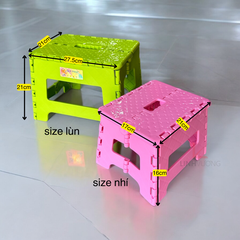 Ghế Xếp Nhựa Gọn Nhẹ Thiết Kế Lùn
